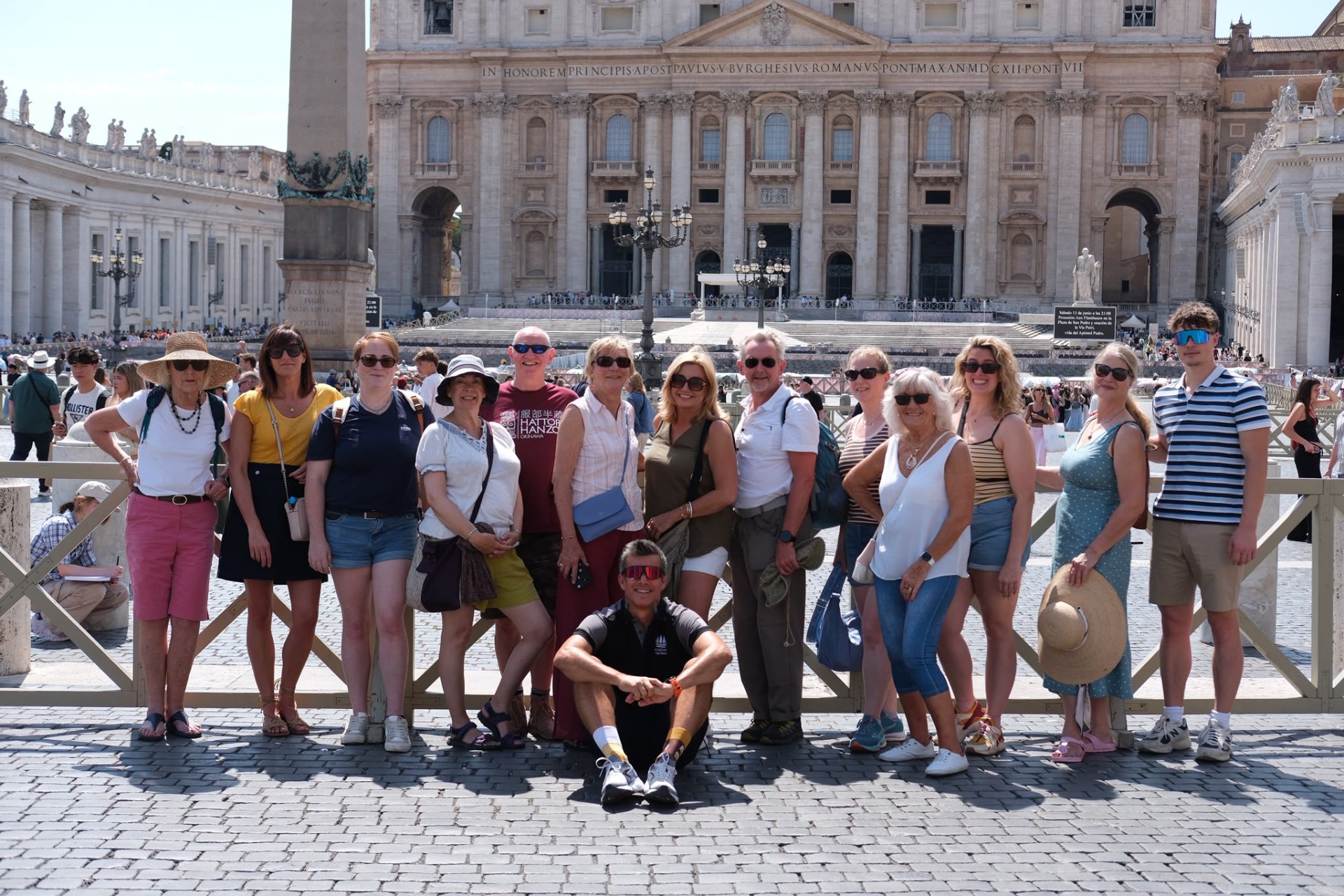 The group in St Peter's Square, Rome